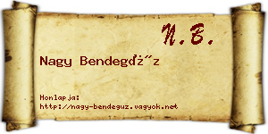 Nagy Bendegúz névjegykártya